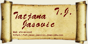Tatjana Jašović vizit kartica